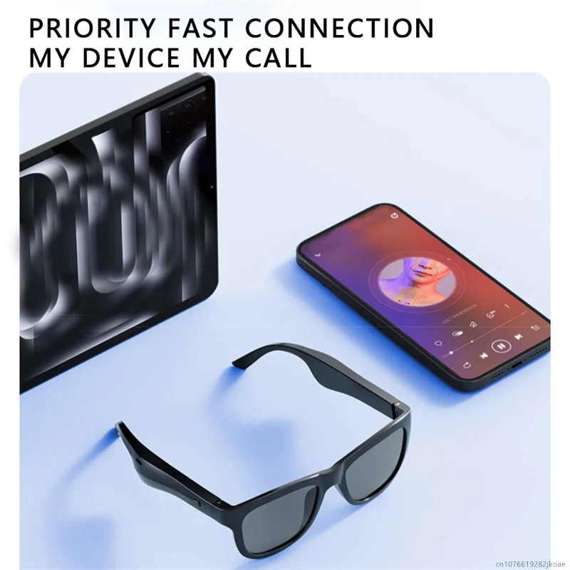OVO-1 gafas inteligentes auriculares con traductor AI manos libres llamadas de música Audio gafas de sol auriculares para deportes al aire libre Larga modo de reposo