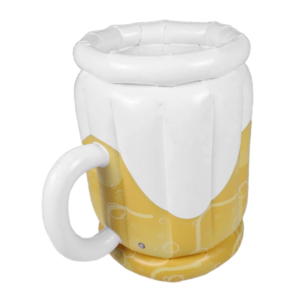

1pc Inflatable Beer Ice Bucket Heavy Duty Pvc Portable Pool Party Cooler For Outdoor Camping Bbq Beach Wedding Reusable