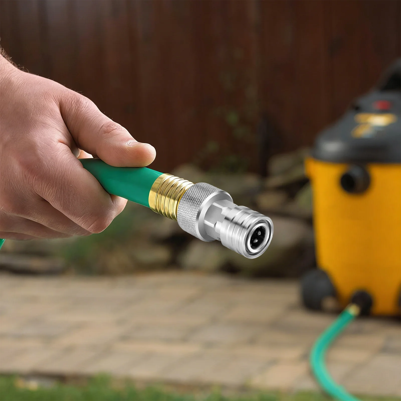 Car Washing Nozzle & Hose Attachment Stainless Steel Leak-Proof Adapter for Car Furniture Driveway Cleaning