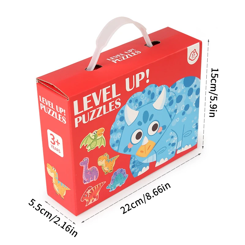Papieren puzzel Kinderspeelgoed Cartoon dier Legpuzzels Spel Vroeg educatief speelgoed Cadeauset voor kinderen