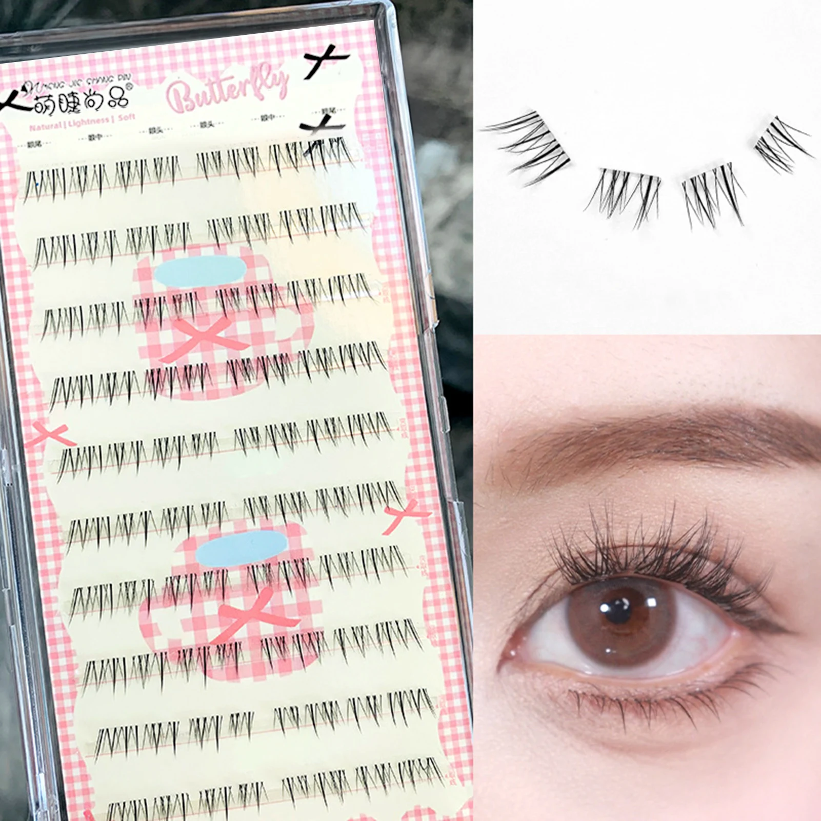 

Natural Bottom Eyelashes Woman Wispy Under False Lashes for Daily Party Traveling Makeup