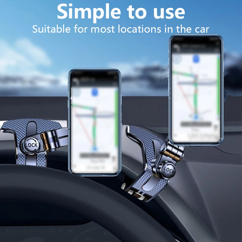 Multi Angle Adjustable Car Mount Holder for Phone Cool Dashboard Clip Universal Rotation Mobile Navigation Stand Car Accessories image 2