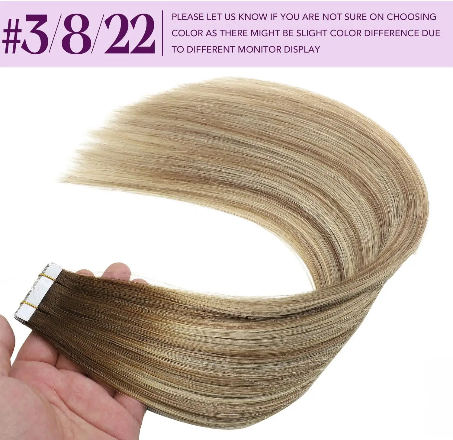 10A Grade Remy Virgin Balayage Color Brazilian Hair Tape in Extensions Origin Price 14-24inch in Stock