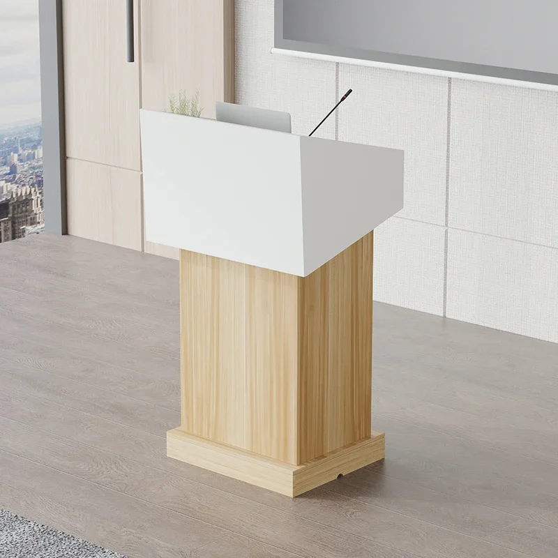 Lecture Stand Podium Reception Desks Luxury Clinic Speech Stand Support Customization Fillet Treatment Reception Tavolo Table