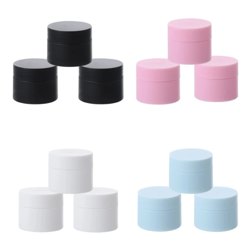 30 Uds 5g 15g 30g 50g tarro de crema de plástico colorido contenedores cosméticos rellenables redondos para loción crema facial maquillaje almacenamiento de viaje