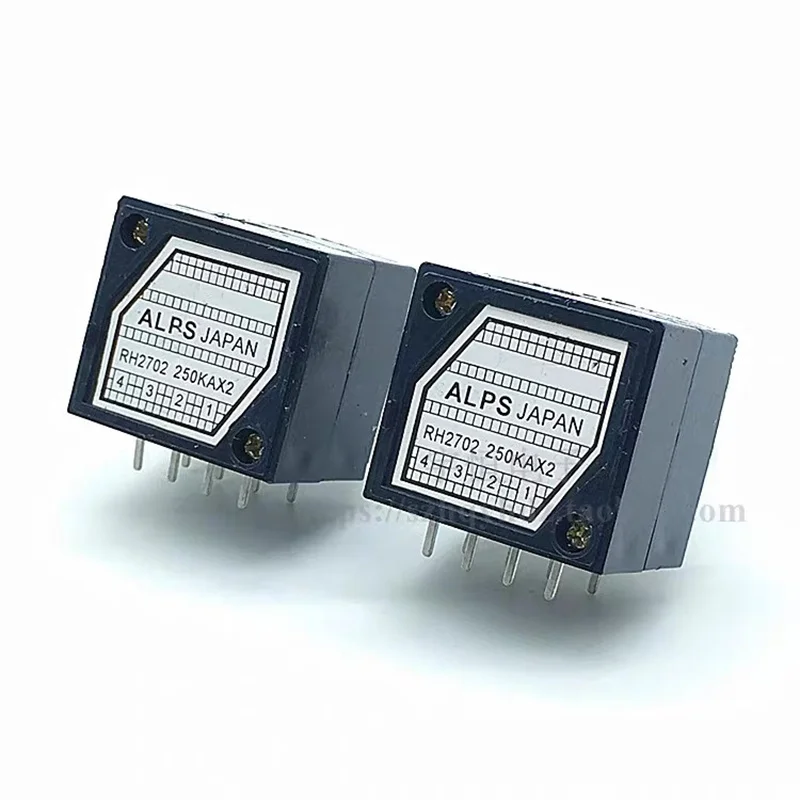 1Pc 27 Type 8Pin Precision Chip Resistor Enthusiast Stepping Japan ALPS RH2702 50KA100KA250KA Double Volume Potentiometer Knurl