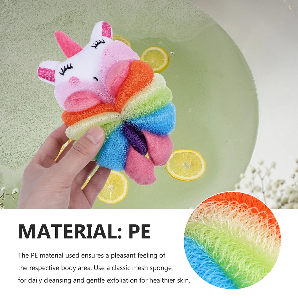 

2Pcs Cartoon Bath Ball Soft Loofah Sponge for Shower Gentle Massage Bubble Maker Bath Loofahs Loofah Sponge