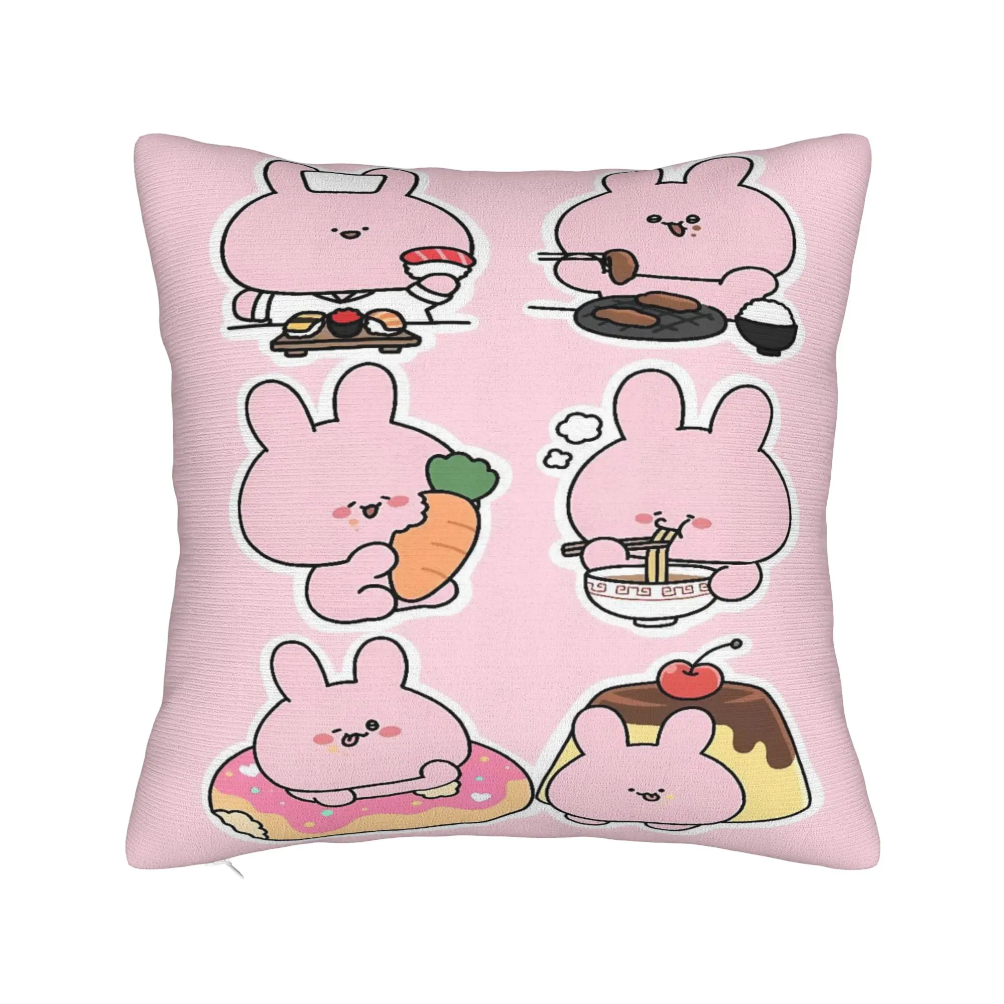 A-Asamimichaan Asleep Cute Asamimi Pillowcases  Fashion Pillow Case For Living Room Sofa Soft Pillow Cover