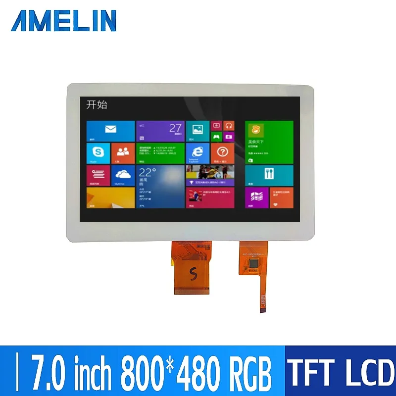 Tela de toque capacitiva de 7 polegadas TFT LCD interface 800 * 480 RGB módulo LCD de 7 polegadas