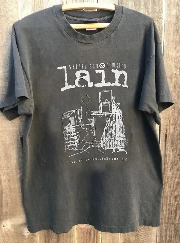 Summer Women's  Serial Experiments Lain Tshirt Cotton Streetwear Oversized Loose Casual Short Sleeve Suitable for All Seasons