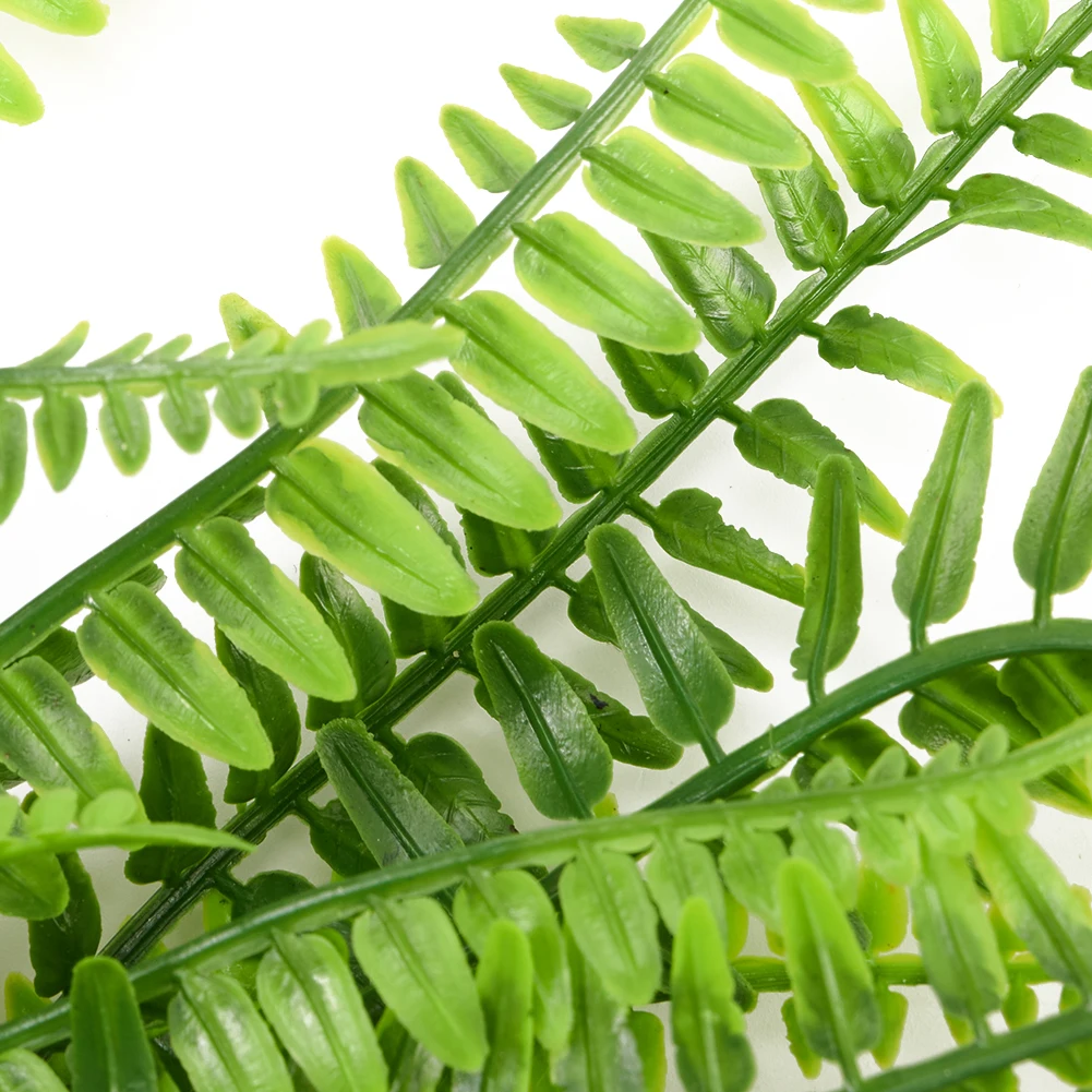 1pc Plastic Simulation Fern Grass Green Plants Artificial Fern Persian Leaves Flower Verandah Settings Maintenance Free Green