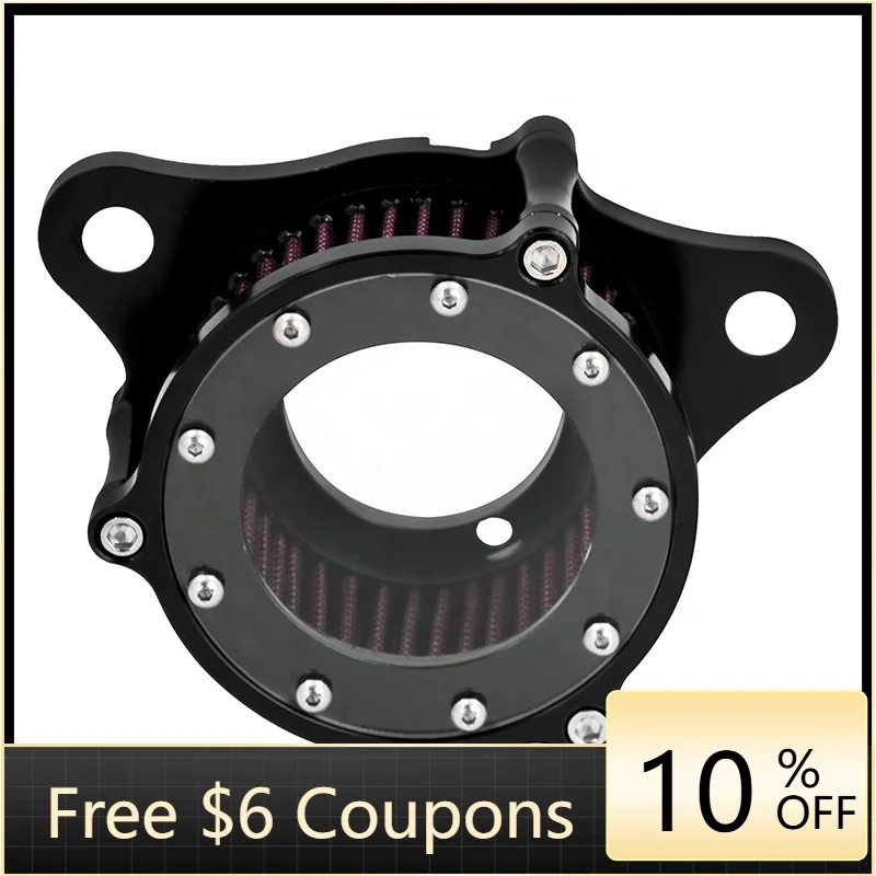 

STLF High Quality CNC Aluminum Motorcycle Air Filter Cleaner Intake System Kit for Harley Sportster XL 883 1200 72 48 Iron 2004-