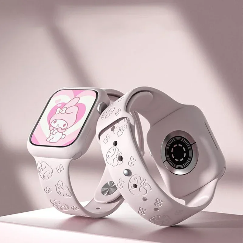 Sanrio Hello Kitty Melody Anime Strap For Apple Watch Band 44mm 40mm 45mm 41mm 49mm 42mm 38mm bracelet iwatch 7 se 4 5 6 8 Ultra