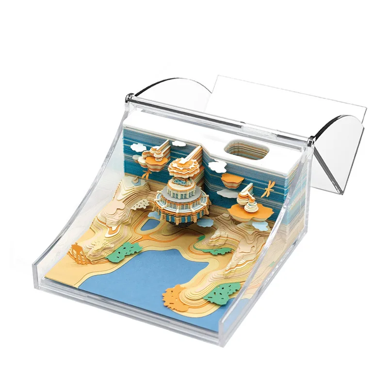 الكلاسيكية 3D ستيريو لزجة ملاحظة تيتانيك لابوتا سطح المكتب الزخرفية زخرفة فريدة من نوعها الإبداعية الفنية هدية للأصدقاء