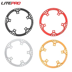 Litepro 45 47 53 56 58T Single Chainring Folding MTB Bicycle Crank BCD 130Mm Round Sprocket Road Bike Alloy Crankset