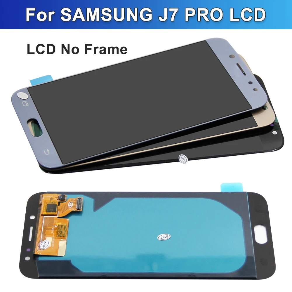 For AMOLED LCDs For Samsung J7 Pro 2017 J730 J730F LCD Display and Touch Screen Digitizer Assembly Brightness Control