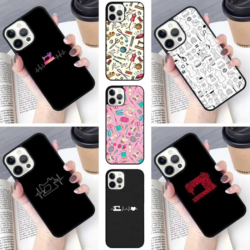 heart beats sewing machine Phone Case cover For iPhone SE2020 15 16 14 13 12 11 Pro Max Coque For Apple 8 PLUS 7 fundas