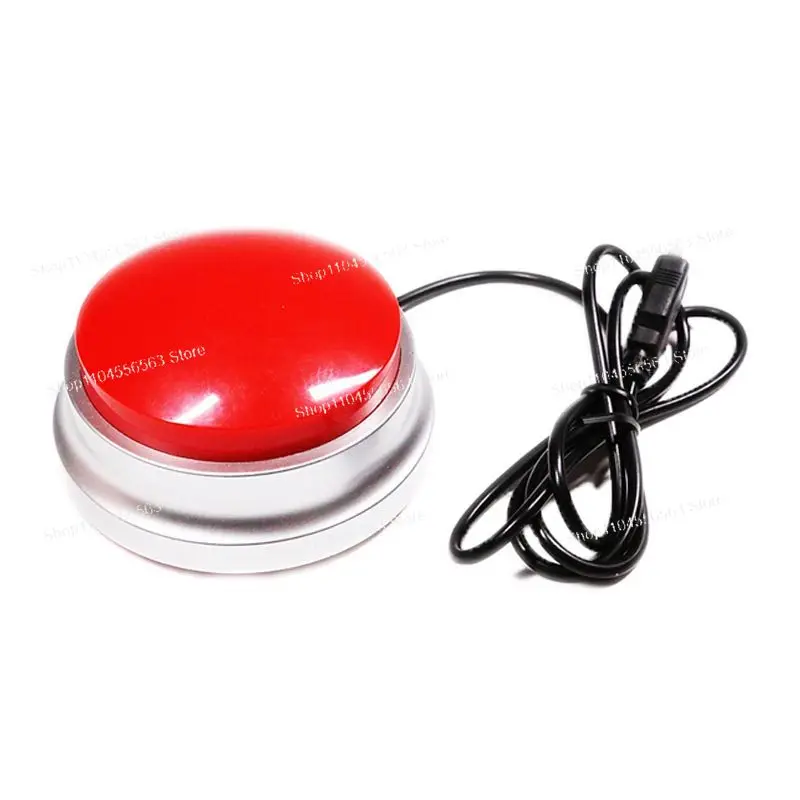 USB Wired Big Button Lucky Draw Answer Buzzer Space Enter Key for PC Keyboard