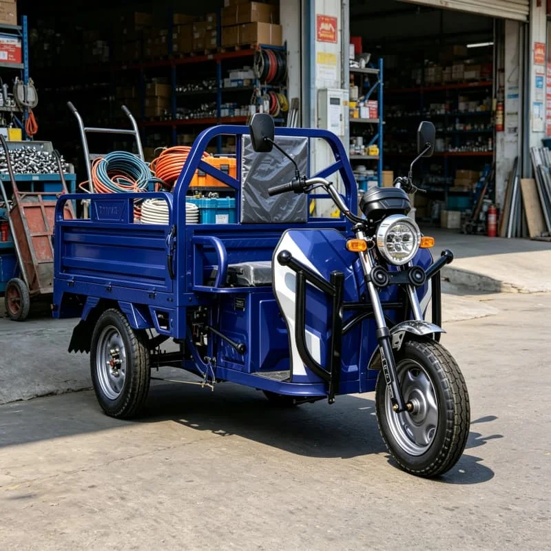 Horticulture Electric Tricycle 48V 800W 200kg Open Load for Garden Soil Plant Pot Tool Transport Customized High Quality