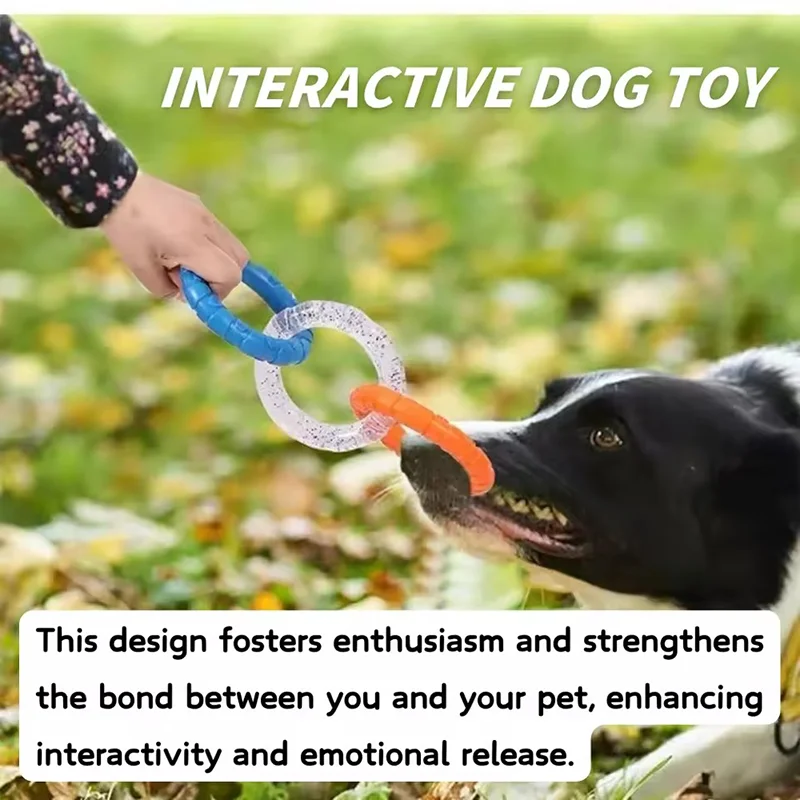 Unzerstörbares Hundezugring-Spielzeug, bissfest, zur Reinigung der Backenzähne, interaktives Zerrspiel, zur Linderung von Langeweile, Kauspielzeug für Haustiere – Detail 5