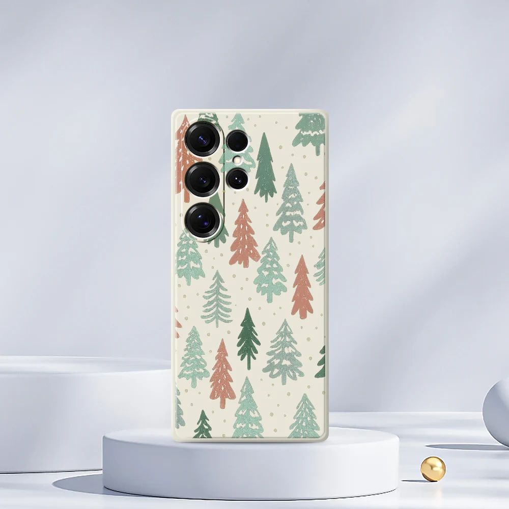 Custodia per telefono albero di Natale a tema foresta per Samsung Galaxy A56 A32 A23 A22 5G A32 A23 4G A55 A54 A53 A52 A51 A35 Cover morbida