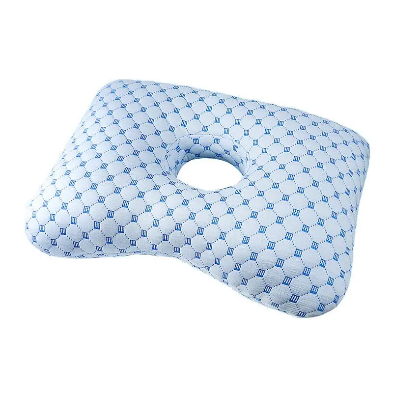 Ademend ergonomisch kussen met oorgat Draagbaar comfortabel oorbelkussen Katoenen vulling Oorpiercingkussen