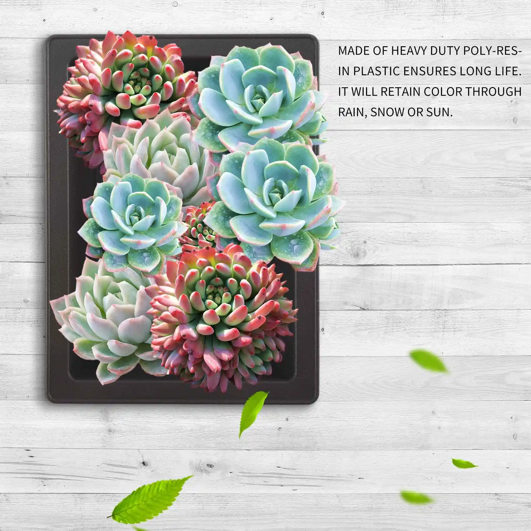 식물, 꽃, 허브, 플라스틱 사각 화분, 내장 메쉬가 있는 클래식 딥 습식 트레이, 6 개 분재 화분