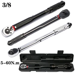 3/8 Inch Torque Wrench 5-60N.m Two-Way Precise Ratchet Wrench Repair Spanner Key Car Repair Square Drive Hand Tools