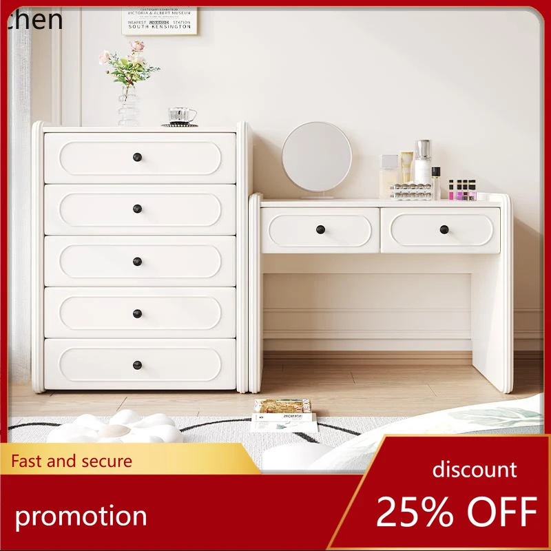 

HXL solid wood chest of drawers, bedroom, bedside storage against the wall, living room paint four chest of drawers