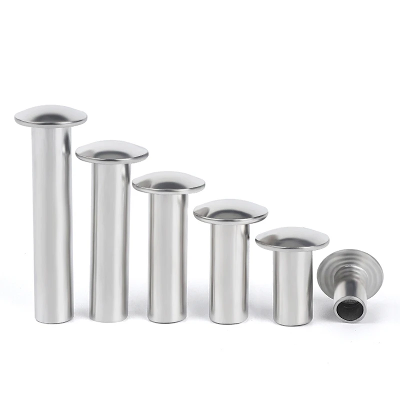 M2 M2.5 M3 M4 M5 M6 GB873 Aluminum 304 Stainless Steel Pan Round Oval Truss Head Half Semi Tubular Hollow Shank Knock Rivets