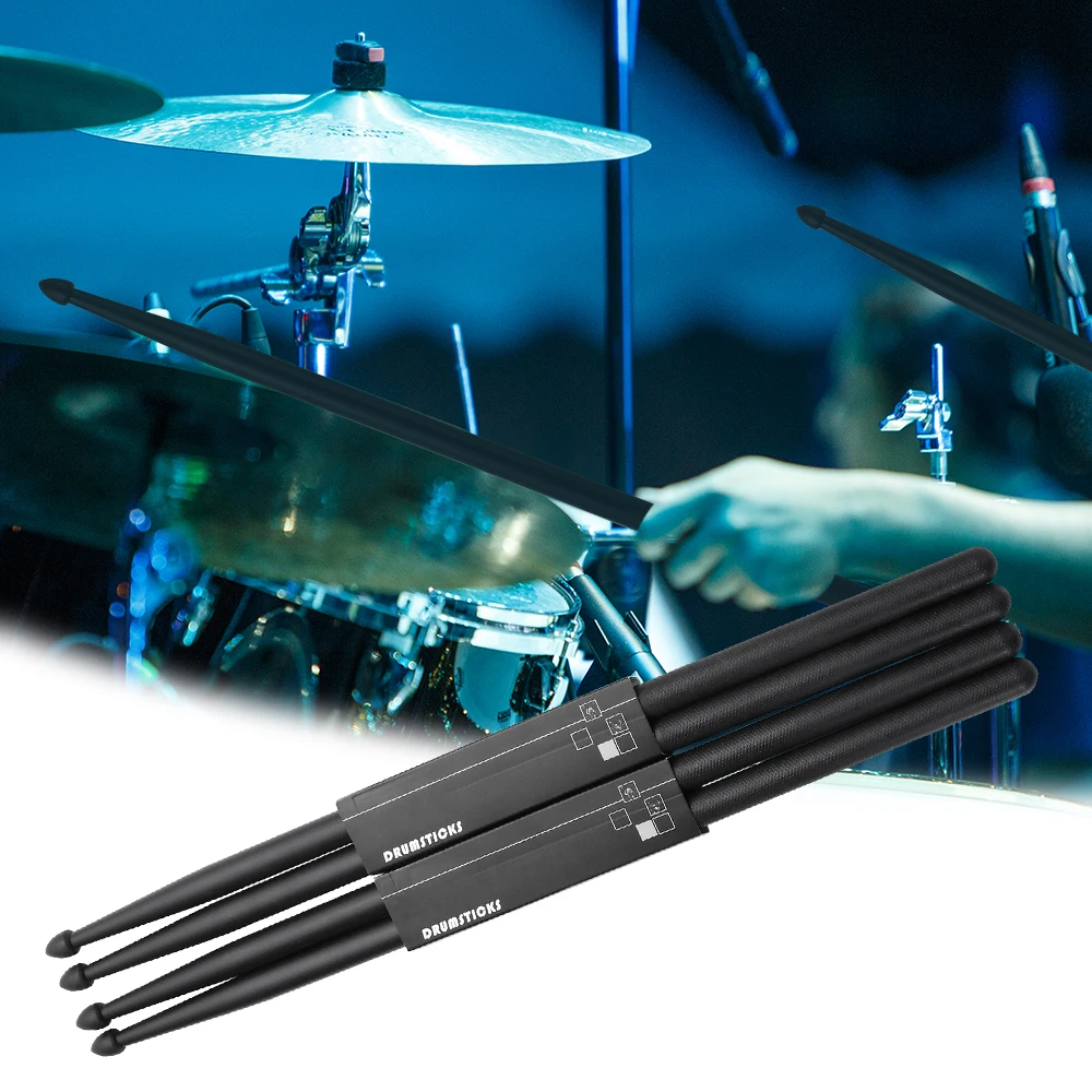 1pair Durable 5A Percussion Accessories Professional Plastic Drum Sticks Nylon Drumsticks Musical Instrument