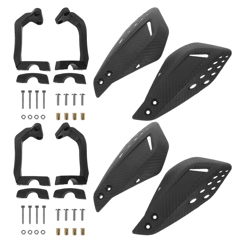 

2 Pair Carbon Fiber Motorcycle Hand Guards Universal 22Mm Wind Deflector Durable Crash Resistant Handlebar Cover For Motorbikes