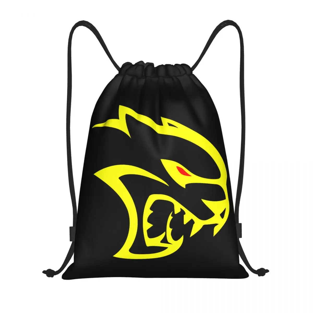 Mochila de cordão Hellcats para homens e mulheres, bolsa esportiva portátil, saco de ginástica, saco de compras super-herói, amarelo