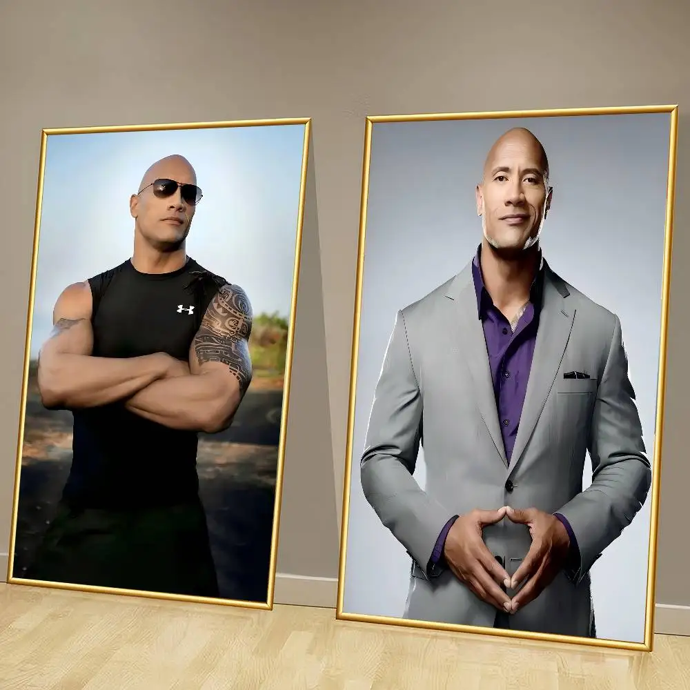 1 قطعة T-The R-Rock D-Dwayne جونسون أنيمي الملصقات لزجة الديكور اللوحة جدار الفن الأبيض كرافت ورقة جدار ديكور