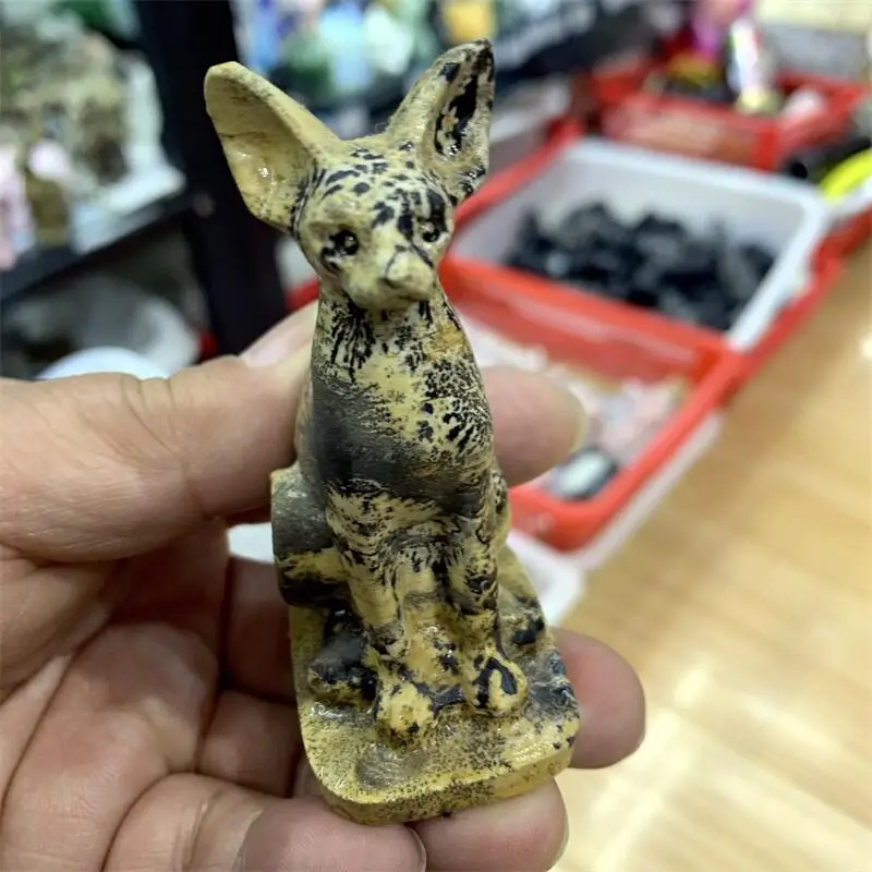 الصورة الطبيعية الحجر المصري ماو القط نحت الحيوان أزياء ديكور المنزل عيد ميلاد عطلة الحاضر 1PCS #6