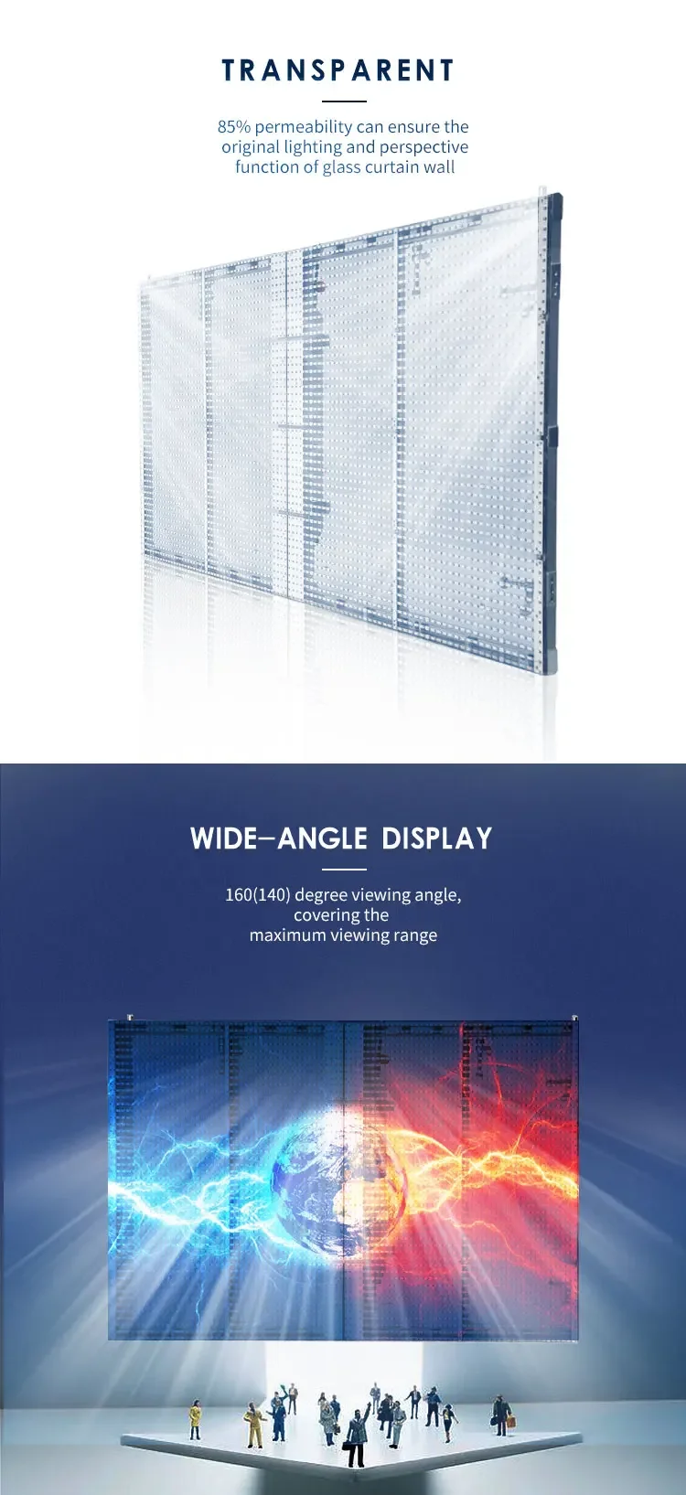 TY تصميم جديد لافتات رقمية نافذة خلفية للسيارة نافذة خلفية شفافة LED شاشة LED شفافة #5