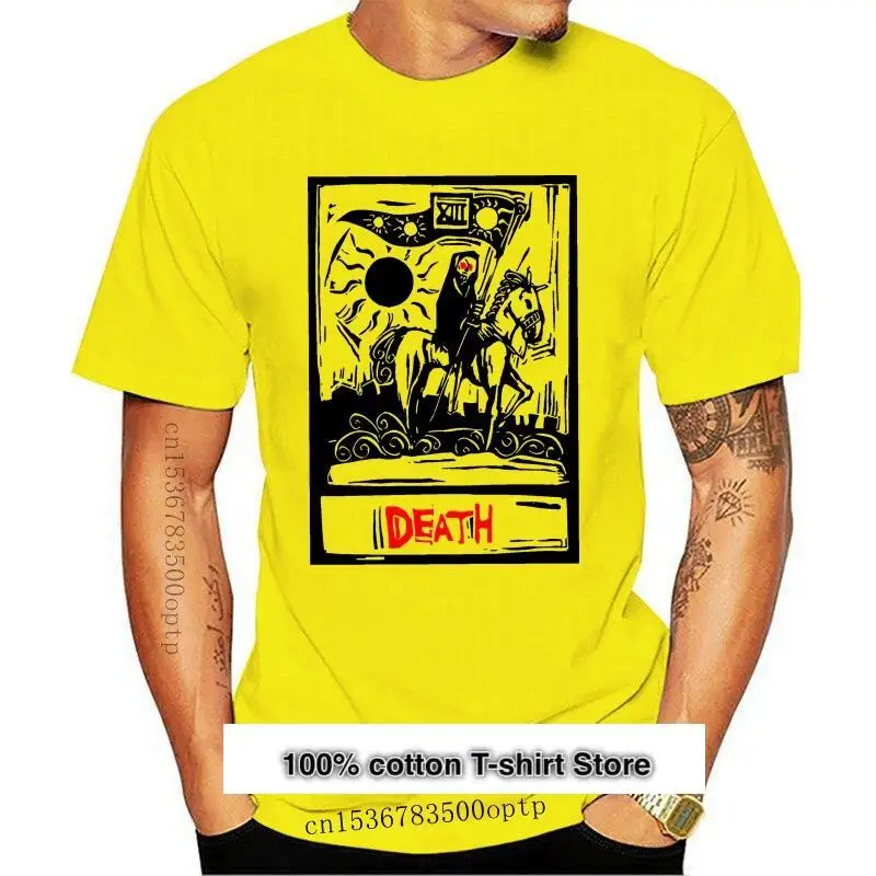 Camiseta de Tarot de la muerte para hombre، ropa gotica de gran dimension، gotico، Rock، Reaper Grim، new