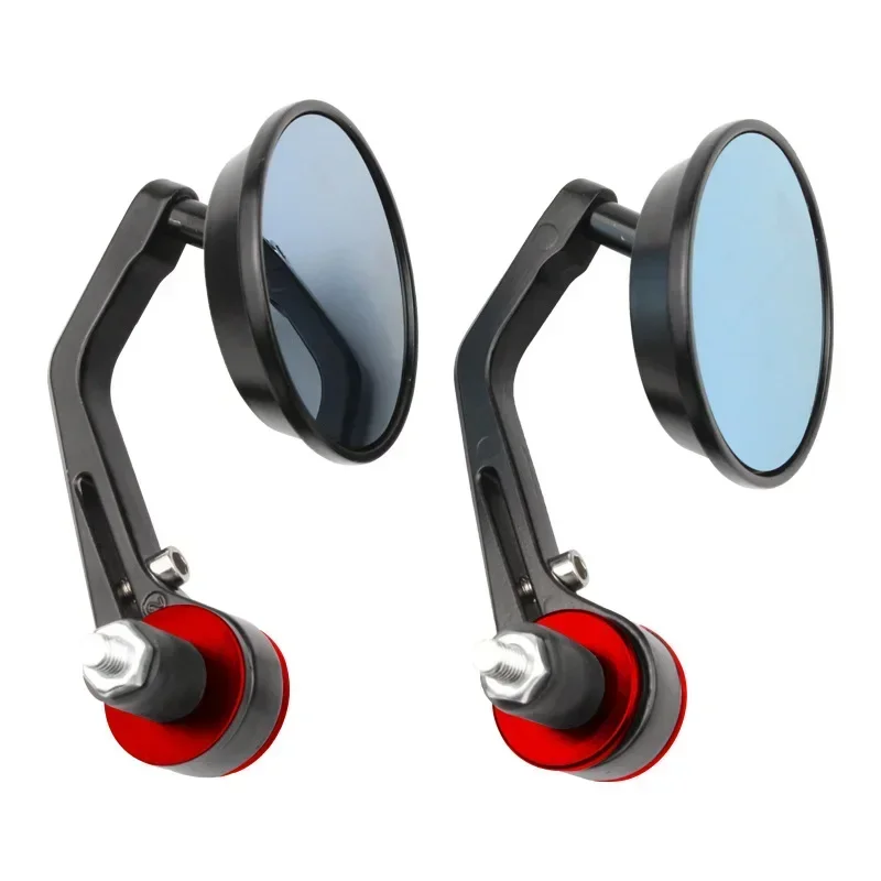 Universal Motorrad Aluminium Legierung Spiegel Rund Klapp Pole End Seite Spiegel Motorrad Modifizierte Kreisförmigen Griff Hand Spiegel