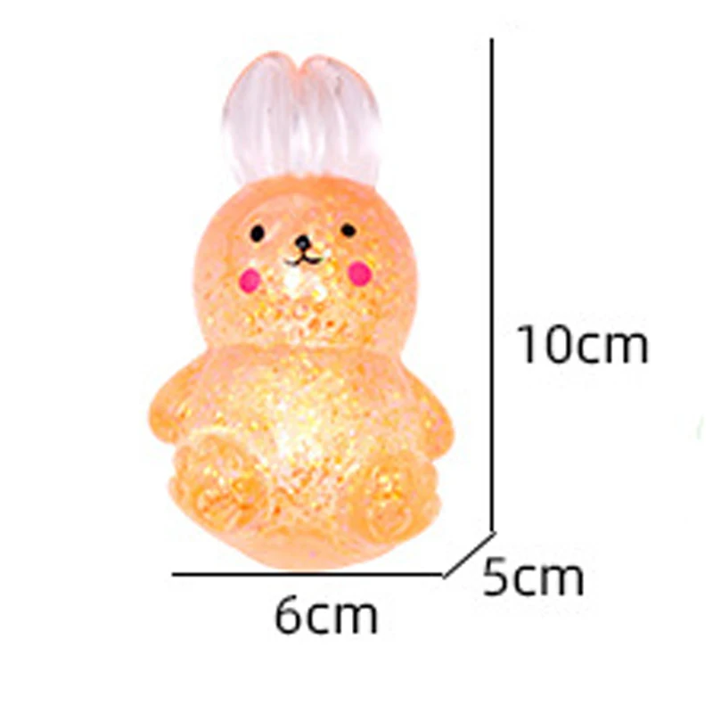 kids Anti-stress Soft TPR Slow Rebound Sequins Maltose Pinch Toy Stress Relief Elastic Squeezing Colored rabbit Decompression