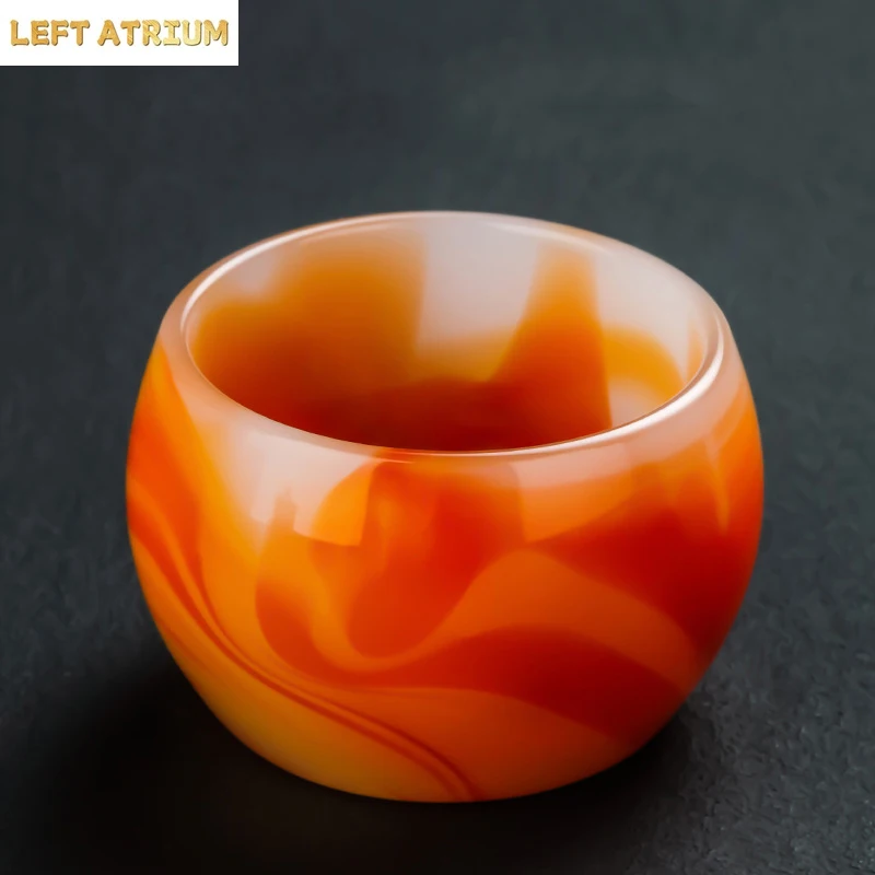 50ml Capacity Agate Jade Porcelain Tea Cup Thickened Coloured Glaze Liuli Single Cup Kung Fu Tea Bowl Chinese Cha Hai Gifts