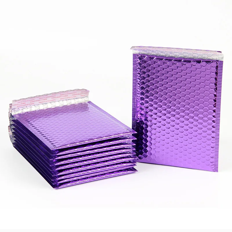 Imagem -02 - Bolsas de Embalagem de Envelope de Bolha Pacote de Bolsas para Pequenas Empresas Encomendas Mailing Envelopes Bolsas de Correio Roxo 20 Pcs 50 Pcs