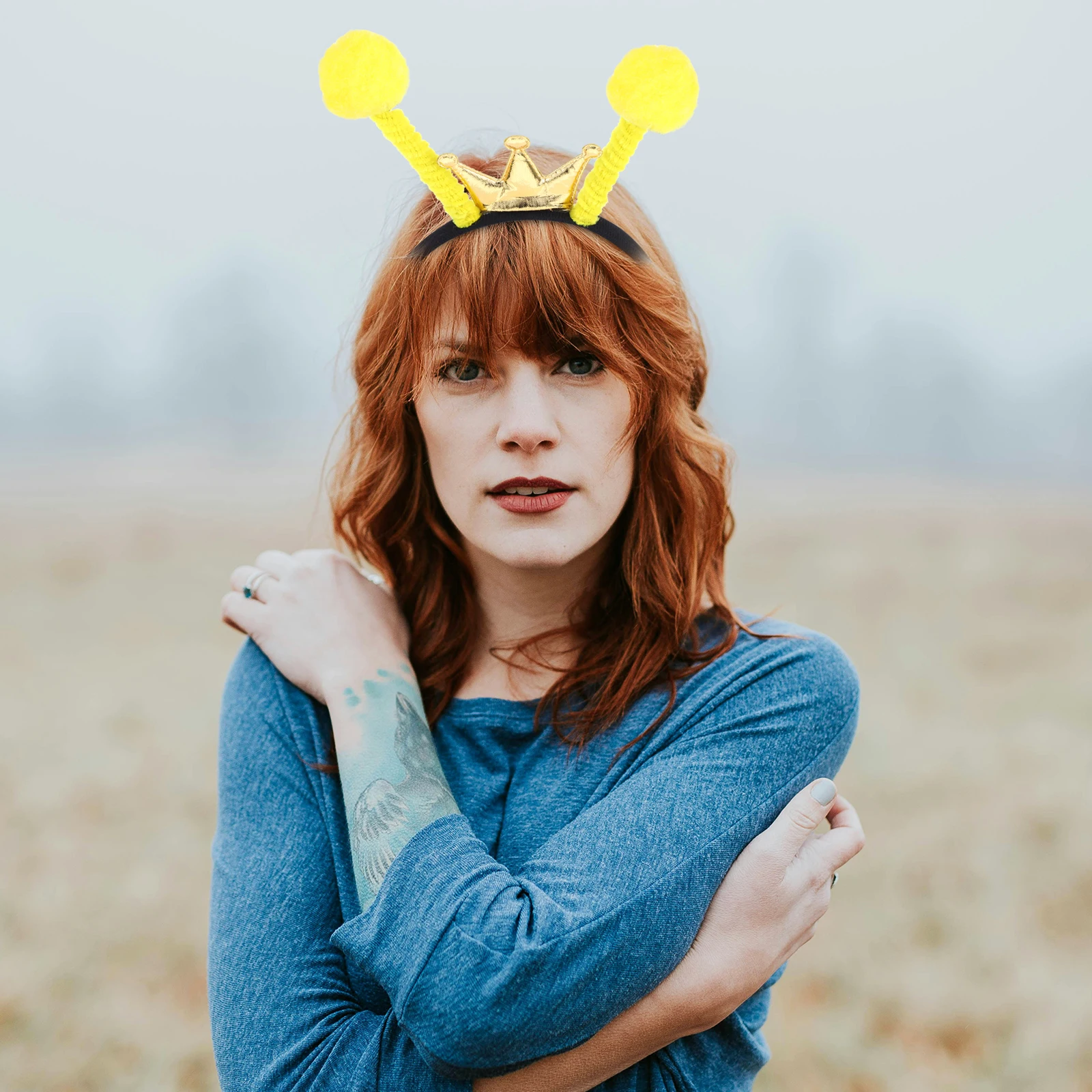 

Bee Antenna Party Headdress Women Bee Hair Party Headband Bands Comfortable Elastic Photo Prop Stage Decorations