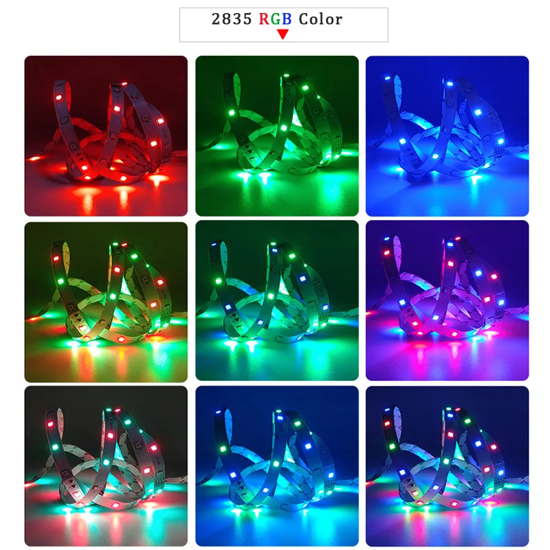 5M Led Strip Licht 60Leds/M Smd 2835 Warm Wit/Koud Wit/Rood/Blauw/Groen/Geel Flexibele Rgb Led Verlichting Dc 12V Lamp Diode Tape