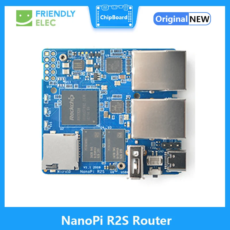 Imagem -04 - Amigável Nanopi R2s Mini Router Sistema Openwrt 1gb de Memória Grande 1gb de Memória Grande Rk3328