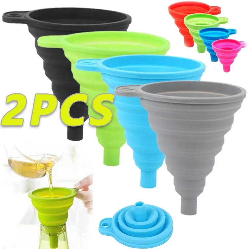 

Car Engine Funnel Universal Silicone Liquid Funnel Washer Fluid Change Foldable Portable Auto Engine Oil Petrol Change Funnels