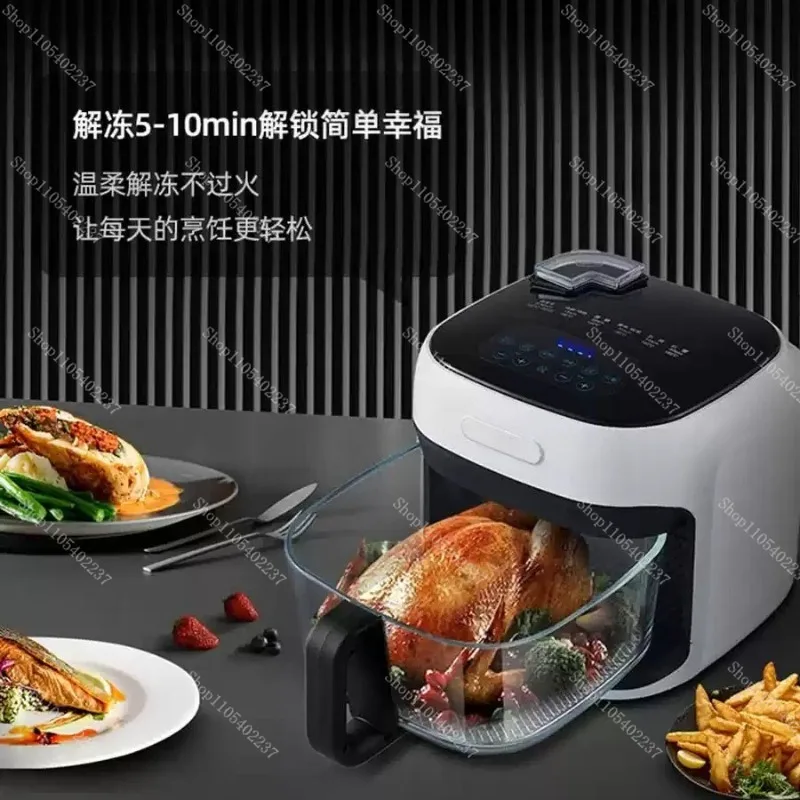 Large Capacity Visual Air Fryer, Multifunctional Smart Oil Free Steam Cooking Oven for Home Kitchen Food Making
