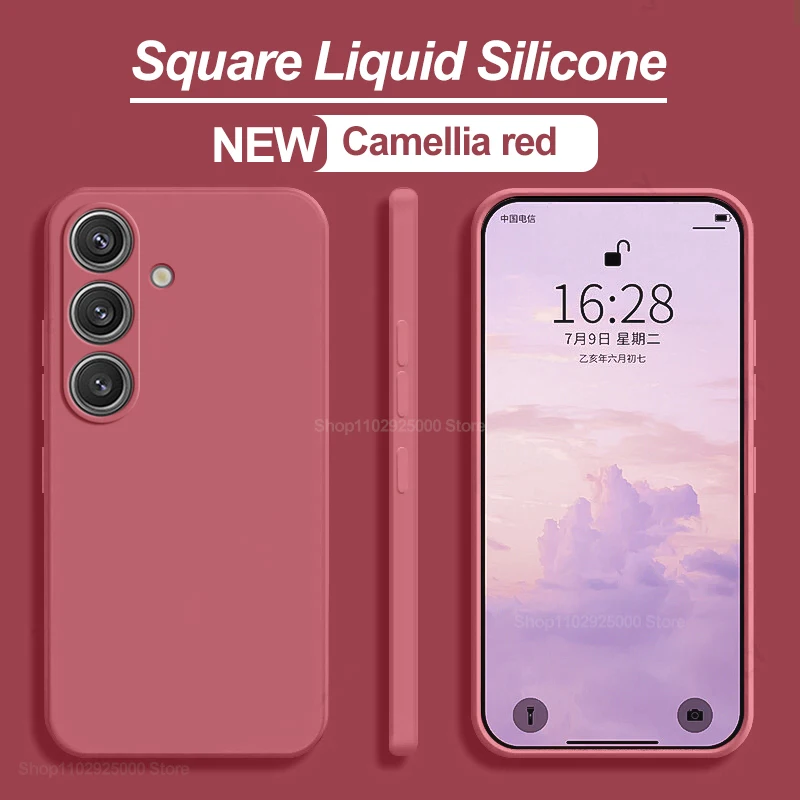 S26 S25 Ultra Hülle Quadratische Flüssigsilikon-Handyhüllen für Samsung Galaxy S26 S25 S24 S 25 S23 S22 Ultra Plus Hülle Weiche TPU-Abdeckung – Detail 10