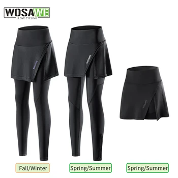 Women cycling shorts skirt 2-in-1 cycling pants skirt gel padded reflective cycling tights bike tights summer winter