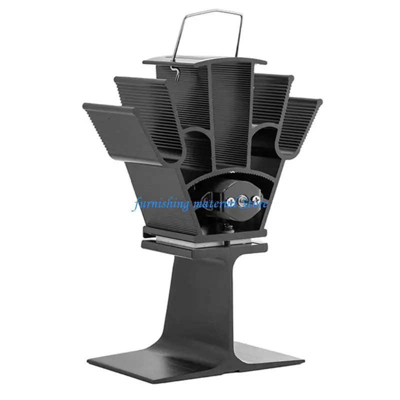 

Y5GD 5-Blade for Burner Fan Heat Powered Stove Fan Fireplace Fan Efficient for H