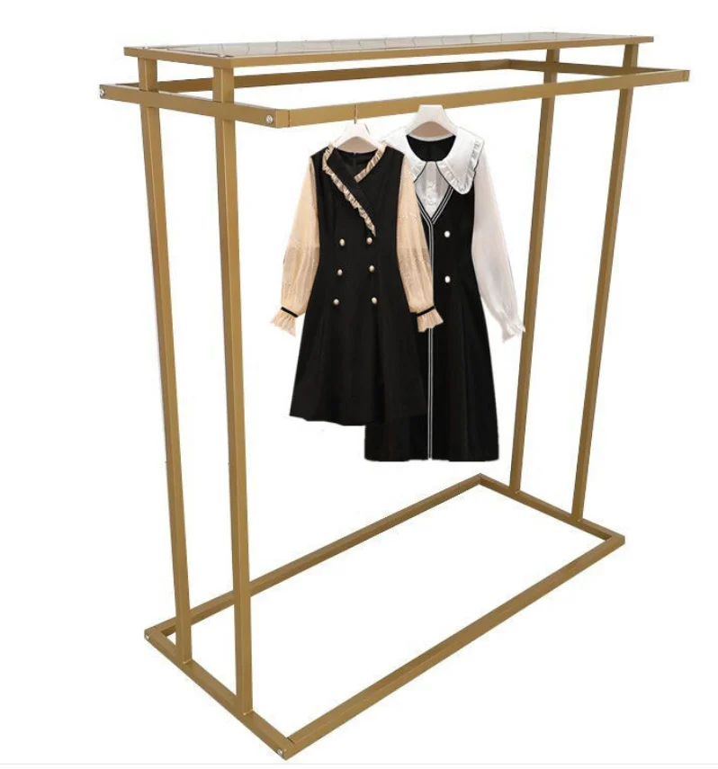 Clothes hangers, clothing stores, double-sided women's clothing store bag display racks, floor-standing children's clothing hang